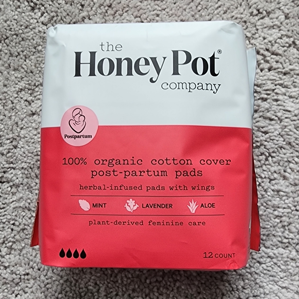 New unopened Post-partum Pads - The Honey pot